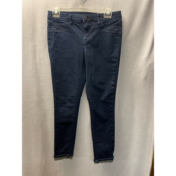 Massimo mid rise jegging crop sz 4 power stretch denim blue jeans 27 women’s - Picture 1 of 4